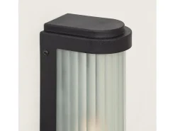 Ledkia Aplique de Pared Exterior Cristal Peridot Negro Hot