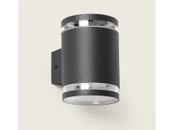 Ledkia Iluminación Exterior-Aplique de Pared Exterior Solar LED Aluminio Gael Negro