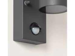 Ledkia Aplique Para Pared-Aplique de Pared Exterior Acero Inoxidable con Sensor PIR Stone Antracita Transparente