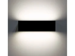 Ledkia Iluminación Exterior-Aplique de Pared Exterior LED 10W Iluminación Doble Cara Rectangular Lena 4000K Blanco Neutro Negro