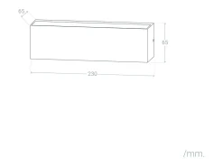 Ledkia Iluminación Exterior-Aplique de Pared Exterior LED 10W Iluminación Doble Cara Rectangular Lena 4000K Blanco Neutro Negro