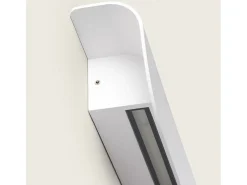 Ledkia Iluminación Exterior-Aplique de Pared Exterior LED 12W Aluminio Agerato Blanco