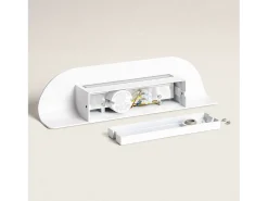 Ledkia Iluminación Exterior-Aplique de Pared Exterior LED 12W Aluminio Agerato Blanco