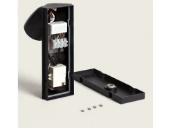 Ledkia Aplique de Pared Exterior LED 6W Aluminio con Detector de Movimiento Abel Negro Best