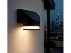 Ledkia Aplique Para Pared-Aplique de Pared Exterior LED 5W Aluminio Superficie Neky Negro