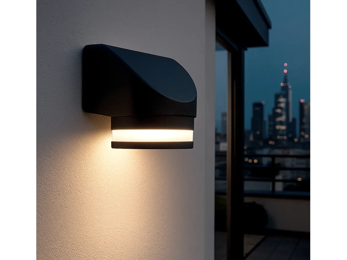 Ledkia Aplique Para Pared-Aplique de Pared Exterior LED 5W Aluminio Superficie Neky Negro