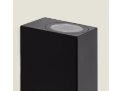 Ledkia Aplique de Pared Exterior Iluminación Doble Cara Miseno Negro Hot