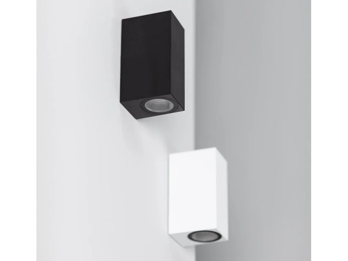Ledkia Aplique de Pared Exterior Iluminación Doble Cara Miseno Negro Hot