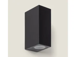 Ledkia Aplique de Pared Exterior Iluminación Doble Cara Miseno Negro Hot
