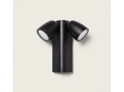 Hot Ledkia Aplique de Pared Exterior LED 12W Aluminio Abel Dos Focos Negro