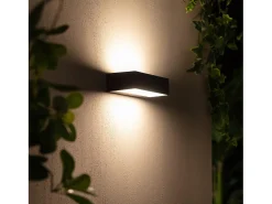 Ledkia Aplique de Pared Exterior LED 9W Iluminación Doble Cara Galeo 6000K Blanco Frío Negro Best