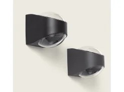 Best Ledkia Aplique de Pared Exterior LED 12W Aluminio Iluminción Doble Cara Adelfa Negro