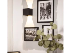 Ledkia Iluminación Exterior-Aplique de Pared Exterior LED 6W Aluminio Iluminación Doble Cara Eros 3000K Blanco Cálido Negro