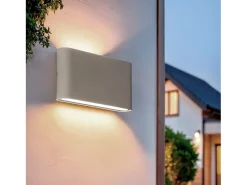 Ledkia Iluminación Exterior-Aplique de Pared Exterior LED 12W Aluminio Rectangular Iluminación Doble Cara Luming 2700K Cálido Blanco