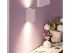 Ledkia Iluminación Exterior-Aplique de Pared Exterior Aluminio Iluminación Doble Cara Miseno Blanco
