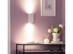 Ledkia Iluminación Exterior-Aplique de Pared Exterior Aluminio Iluminación Doble Cara Miseno Blanco