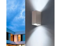 Ledkia Iluminación Exterior-Aplique de Pared Exterior Aluminio Iluminación Doble Cara Miseno Blanco