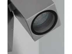 Ledkia Iluminación Exterior-Aplique de Pared Exterior Aluminio Cuadrado Onuba Plateado