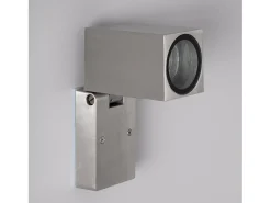 Ledkia Iluminación Exterior-Aplique de Pared Exterior Aluminio Cuadrado Onuba Plateado