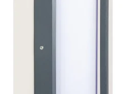 Ledkia Iluminación Exterior-Aplique de Pared Exterior LED 20W Aluminio CCT Seleccionable Doble Difusor Arelien Large Antracita Transparente