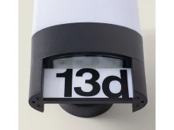 Ledkia Iluminación Exterior-Aplique de Pared Exterior LED 10W Aluminio para Numeración de Vivienda Mulham Negro