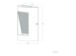 Ledkia Iluminación Exterior-Aplique de Pared Exterior LED Regulable 16W Cemento Zalix Piedra Gris