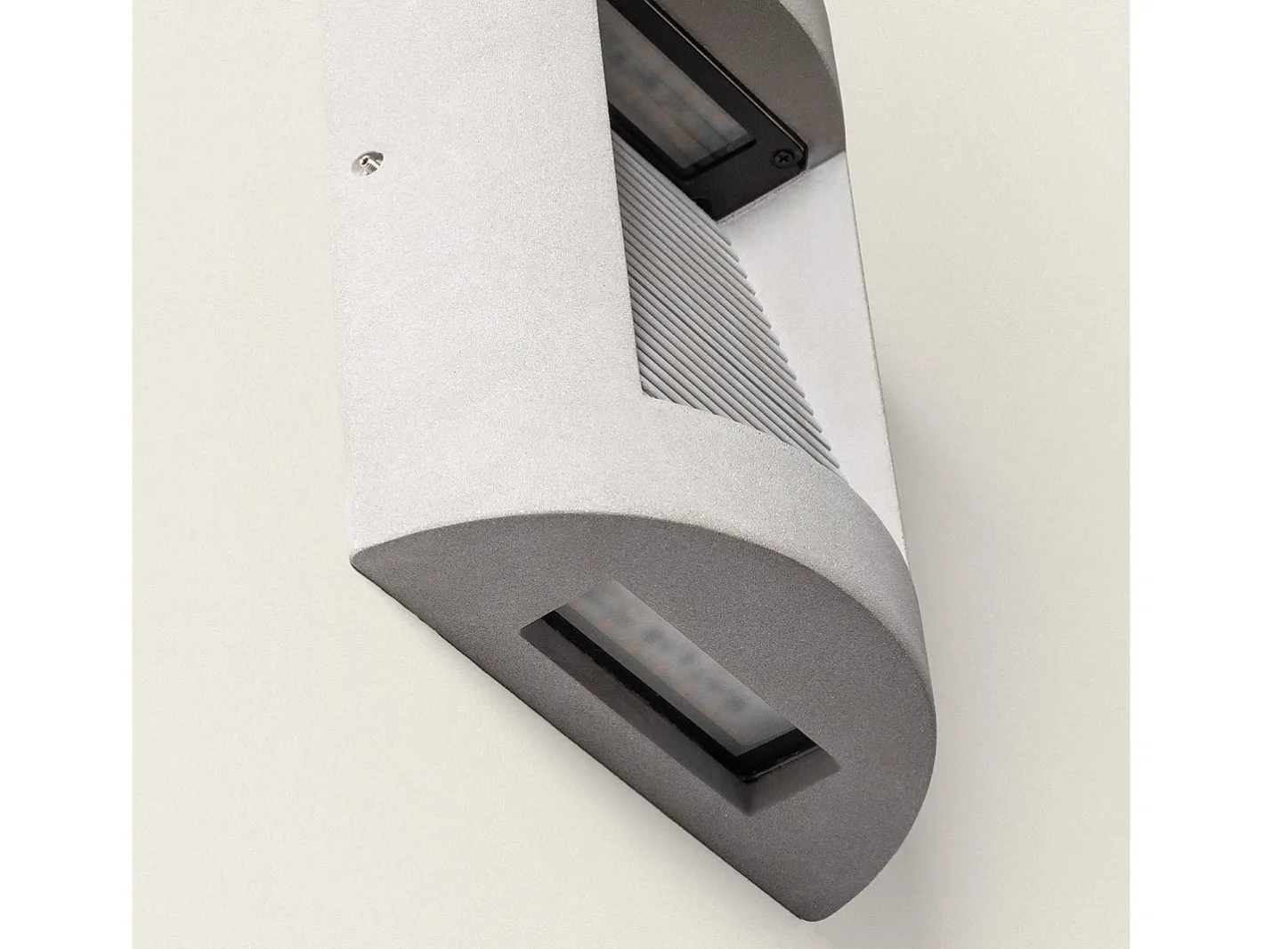 Ledkia Iluminación Exterior-Aplique de Pared Exterior LED Regulable 16W Cemento Zalix Piedra Gris