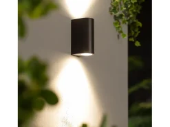 Ledkia Iluminación Exterior-Aplique de Pared Exterior Iluminación Doble Cara Gala Negro