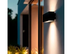 Outlet Ledkia Aplique de Pared Exterior LED 11W Aluminio Iluminación Doble Cara Carinae 4000K Blanco Neutro Negro