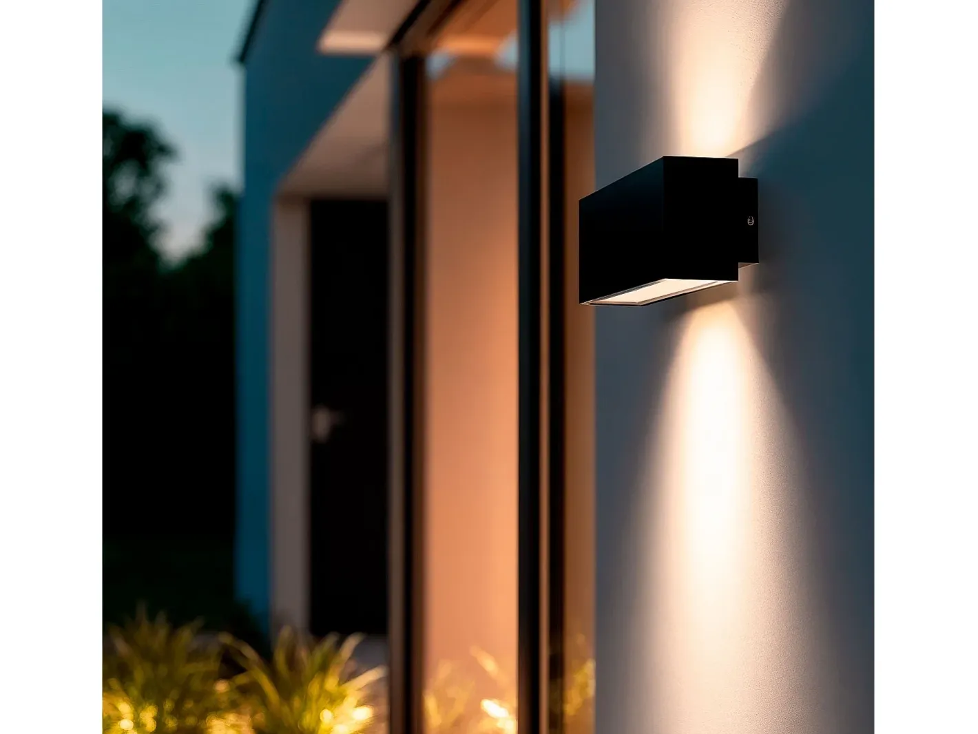 Outlet Ledkia Aplique de Pared Exterior LED 11W Aluminio Iluminación Doble Cara Carinae 4000K Blanco Neutro Negro