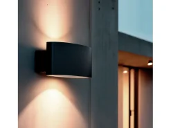 Best Ledkia Aplique de Pared Exterior LED 15W Iluminación Rectangular Masha Negro