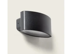 Best Ledkia Aplique de Pared Exterior LED 15W Iluminación Rectangular Masha Negro
