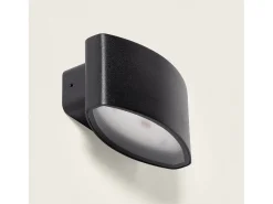 Best Ledkia Aplique de Pared Exterior LED 15W Iluminación Rectangular Masha Negro