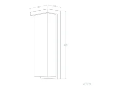 Ledkia Aplique de Pared Exterior LED 22W Aluminio Tyron 4000K Blanco Neutro Negro