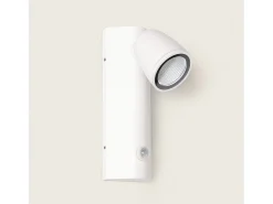 New Ledkia Aplique de Pared Exterior LED 6W Aluminio con Detector de Movimiento Abel Blanco