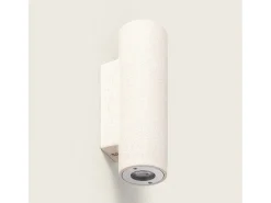 Ledkia Aplique de Pared Exterior Cemento Iluminación Doble Cara Banjar Rond Beige