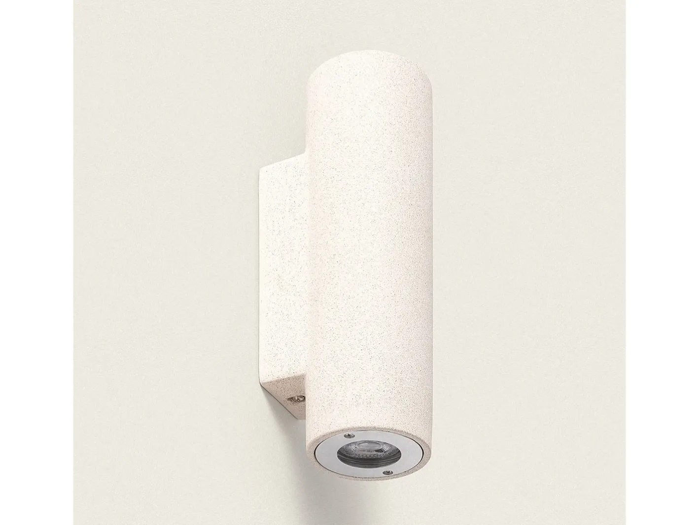 Ledkia Aplique de Pared Exterior Cemento Iluminación Doble Cara Banjar Rond Beige