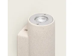 Ledkia Aplique de Pared Exterior Cemento Iluminación Doble Cara Banjar Rond Beige