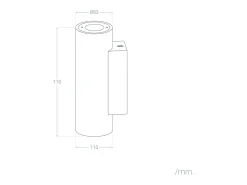 Ledkia Aplique de Pared Exterior Cemento Iluminación Doble Cara Banjar Rond Beige