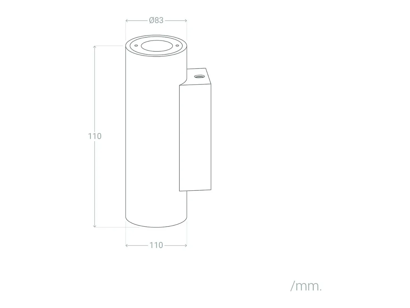 Ledkia Aplique de Pared Exterior Cemento Iluminación Doble Cara Banjar Rond Beige