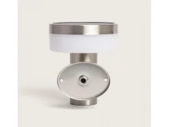 Ledkia Iluminación Exterior-Aplique de Pared Exterior Solar LED 1,5W Acero Inoxidable con Sensor de Movimiento Ashier Plateado