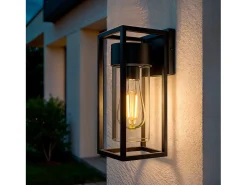 Ledkia Iluminación Exterior-Aplique de Pared Exterior Aluminio Siawja Negro