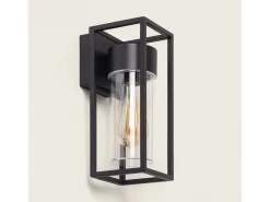 Ledkia Iluminación Exterior-Aplique de Pared Exterior Aluminio Siawja Negro