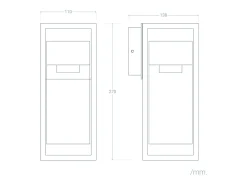 Ledkia Iluminación Exterior-Aplique de Pared Exterior Aluminio Siawja Negro