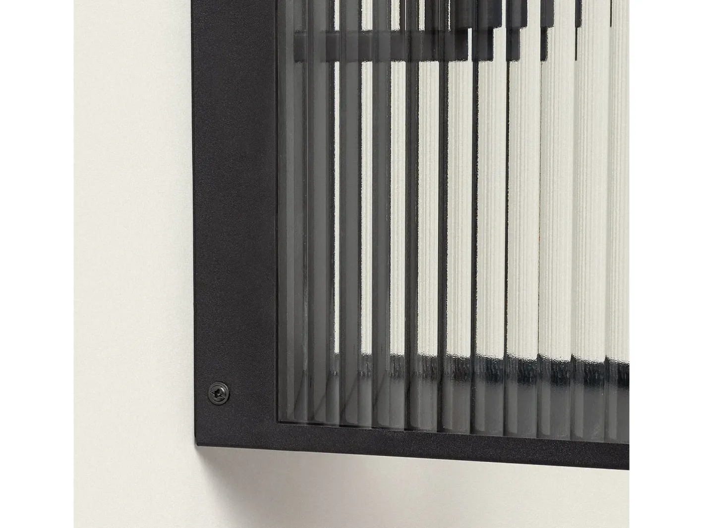 Best Ledkia Aplique de Pared Exterior Metal y Cristal Big Taiga Negro