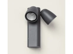 Ledkia Iluminación Exterior-Aplique de Pared Exterior LED 12W Aluminio Abel Dos Focos Oscuro Gris