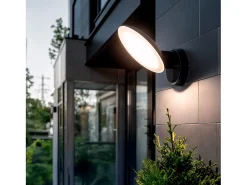 Ledkia Aplique de Pared Exterior LED 9W Kora Negro Hot