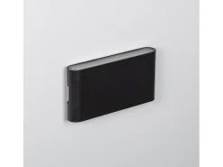 New Ledkia Aplique de Pared Exterior LED 12W Aluminio Iluminación Doble Cara Vesta 2700K Blanco Cálido Negro