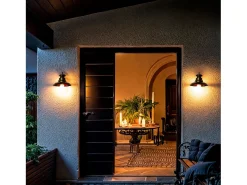 Hot Ledkia Aplique de Pared Exterior Aluminio Lurnea Negro