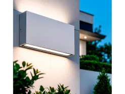 Ledkia Iluminación Exterior-Aplique de Pared Exterior LED 10W Iluminación Doble Cara Rectangular Luming II 4000K Neutro Blanco